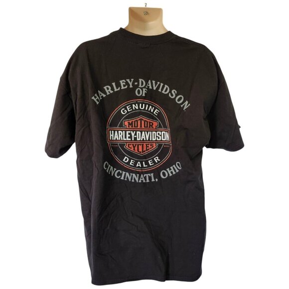 Harley Davidson 2017 Flaming Skull Tee Size 2X Cincinnati, Ohio - Picture 3 of 8